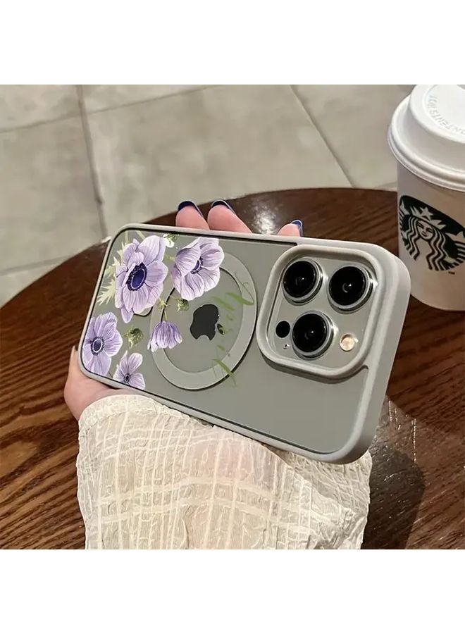 Grey Magnetic Wireless Charging Anti Drop Phone Case For IPhone 14 Pro Max - Image 3